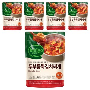 비비고 두부듬뿍 김치찌개, 460g, 5개