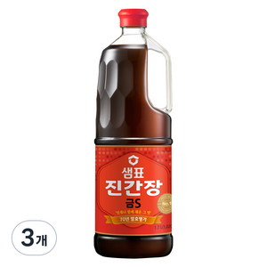 샘표 진간장 금S, 1.7L, 3개