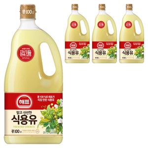 해표 콩기름 식용유, 1.8L, 4개