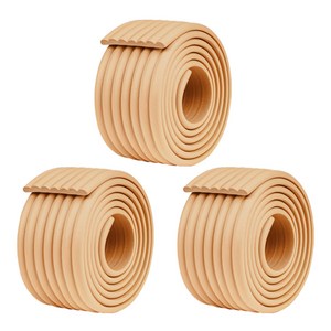 아가드 W형 모서리 보호대, 2m, 우드, 3개