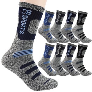 두발로 남성용 2중 파일 등산 양말 8켤레