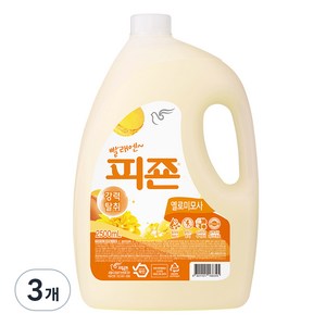 피죤 섬유유연제 옐로우미모사 본품, 2.5L, 3개