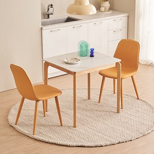 잉글랜더 캐츠 통세라믹 고무나무 원목 2인용 식탁 + 의자2p 세트 방문설치