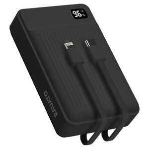 바우아토 포켓쉴 고속 입출력 케이블 일체형 미니 대용량 난연 보조배터리 20000mAh C타입 애플8핀 PD 22.5W
