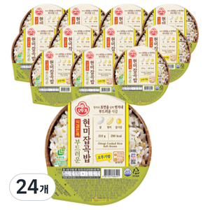 오뚜기 식감만족 부드러운 현미잡곡밥, 210g, 24개