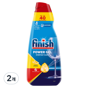 피니시 젤 레몬 세제, 1L, 2개