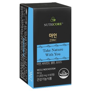 뉴트리코어 아연, 60정, 1개