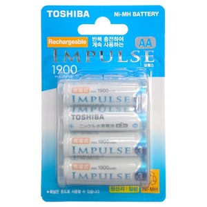 도시바 임펄스 AA 충전지, 4개입, 1개