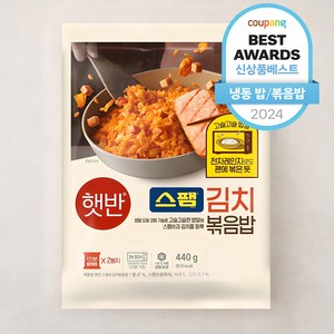 햇반 스팸 김치 볶음밥 2인분 (냉동), 440g, 1개