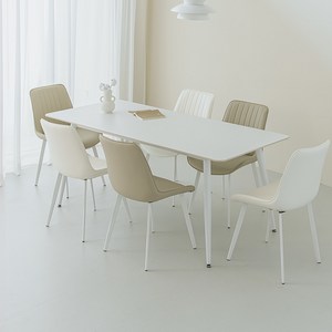 퍼리든 도프트 사각 세라믹 식탁 + 의자 세트 6인용 1800 방문설치