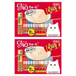 챠오츄르 고양이 버라이어티 간식, 참치, 560g, 2개