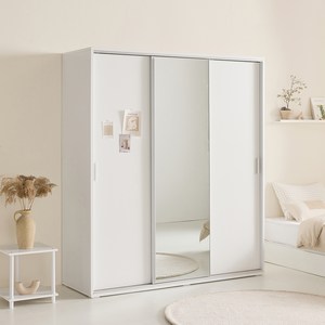 데코파인 리즈 슬라이딩 거울 옷장 1800 방문설치