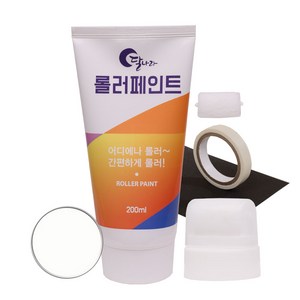 달나라롤러페인트 간단보수용 + 롤러캡 + 리필롤러 + 사포 + 마킹테이프, 화이트, 200g, 1개