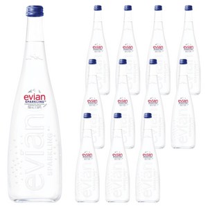 에비앙 글라스 탄산수, 750ml, 12개