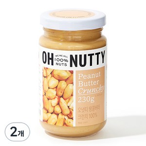 오넛티 땅콩버터 크런치 100%, 230g, 2개