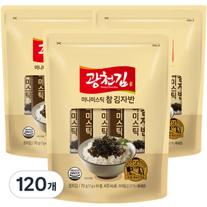 광천김 참 미니미스틱 김자반, 70g, 12개