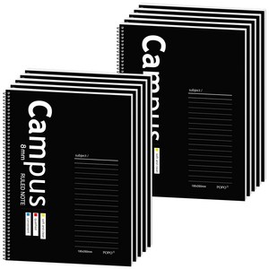 포포팬시 1000 캠퍼스 노트 3, 블랙, 10개