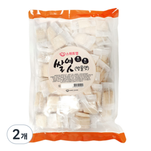 스위트영 무설탕 무색소 쌀방울엿, 500g, 2개