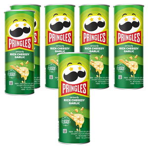 프링글스 리치 치즈 갈릭맛, 102g, 6개