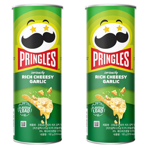 프링글스 리치 치즈 갈릭맛 과자, 102g, 2개
