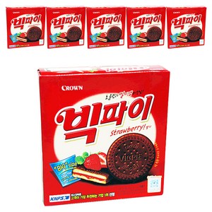 크라운 빅파이 딸기, 324g, 6개