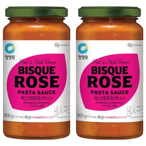 청정원 크랩&생크림 비스크로제 파스타소스, 600g, 2개