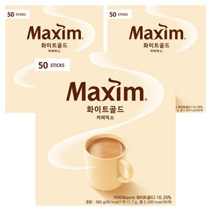 맥심 화이트골드 커피믹스, 11.7g, 50개입, 3개