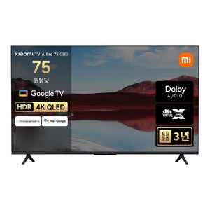 샤오미 4K UHD QLED TV, 189cm(75인치), 일반TV, 스탠드형, 방문설치