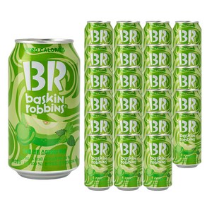 배스킨라빈스 애플 민트 스파클링 제로, 350ml, 24개