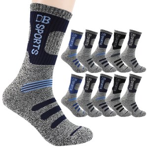 두발로 남성용 2중 파일 등산 양말 10켤레