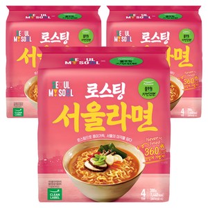 풀무원자연건면 로스팅 서울 라면 97g, 12개