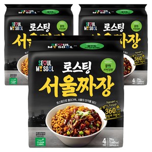 풀무원자연건면 로스팅 서울 짜장 99g, 12개