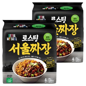 풀무원자연건면 로스팅 서울 짜장 99g, 8개