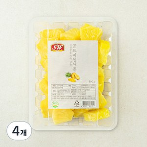 에스앤더블유 골드파인애플 청크형, 800g, 4개