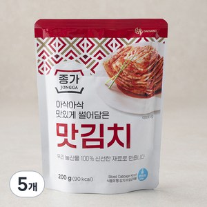 대상 종가 맛김치 파우치, 200g, 5개