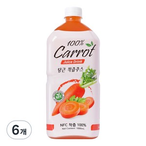 파모빗 당근 착즙 주스 100%, 1L, 6개