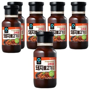 청정원 고추장 돼지불고기 양념, 280g, 6개