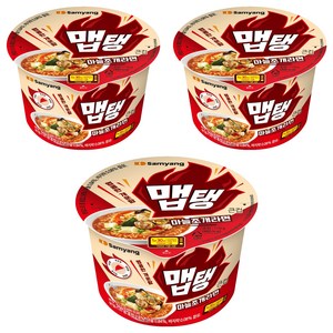 삼양 맵탱 큰컵 마늘조개라면 110g, 3개