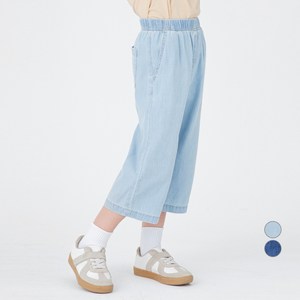 롤리트리 아동용 가벼운 해지 데님 7부 바지