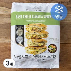 베키아에누보 바질치즈 치아바타 샌드위치 4개입 (냉동), 780g, 3개