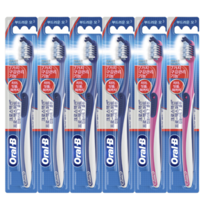 오랄비 크로스액션 컴플리트7 클린 칫솔, 6개입, 1개