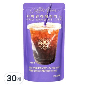 커피빈 아메리카노 파우치 커피, 230ml, 30개