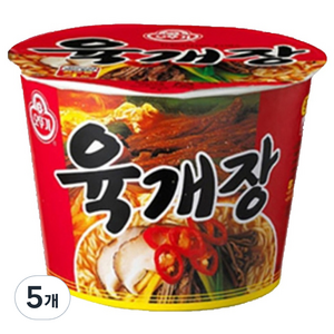 오뚜기 육개장 용기 110g, 5개