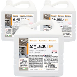 코코즈 오븐크리너 골드형 세정제, 4L, 3개