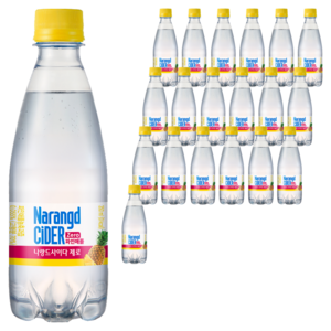 나랑드사이다 제로 파인애플, 350ml, 20개