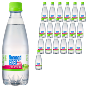 나랑드사이다 제로 그린애플, 350ml, 20개