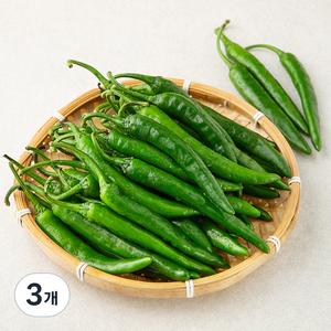 국내산 청양고추, 1kg, 3개