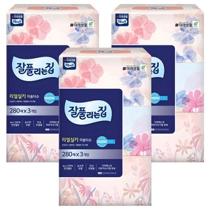 잘풀리는집 천연펄프 미용티슈 2겹, 280매입, 9개