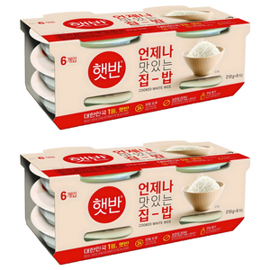 햇반 백미밥, 210g, 12개