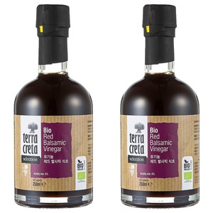 테라크레타 유기농 레드 발사믹 비니거 식초, 250ml, 2개